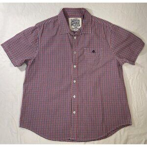 Men's XL Red/White/Blue Plaid American Republic Shirt Button Up Casual